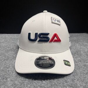 2025 Ryder Cup Hat Cap White Snapback A-Frame 9FORTY New Era Bethpage Black Pin